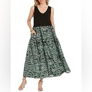 Sleeveless Summer Maxi Dress with pockets